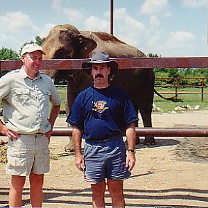 Charlie Gray Elephant Manager myself African lion Safrai park Canada (off e