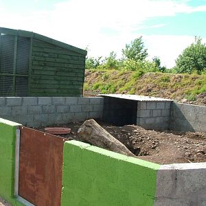 Porcupine enclosure at Fife Animal Park 2008