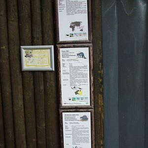 Nocturnal exhibit labels at Ohrada, 26/05/10