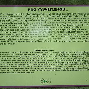 Bear exhibit information at Ostrava, 29/05/10