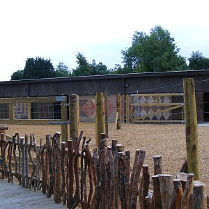 Zebra and oryx housing at Wanyama Reserve at Chessington Zoo, 25 June 2010