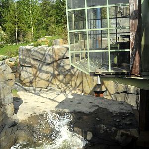 Big polarbear enclosure at Hannovers Yukon Bay.