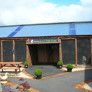 Entrance and Owl aviaries, Land of Little Animals, Omagh.