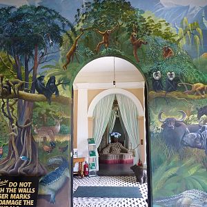 Asian Animal Mural in the Spencer Roberts Room, Port Lympne Mansion