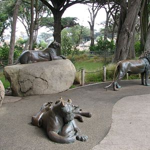 African Savanna - Lion Statues