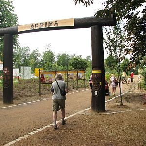 Gate at the beginning of the African section