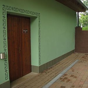 Indian rhino house entrance