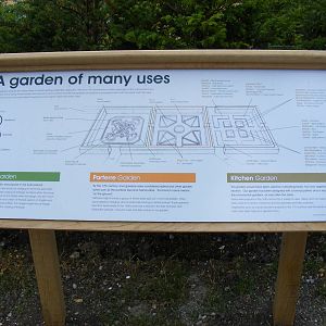 Signage for new formal gardens at Marwell Wildlife, 11 July 2010