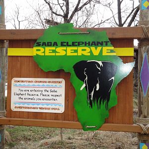 African Savannah - Elephant Reserve Sign