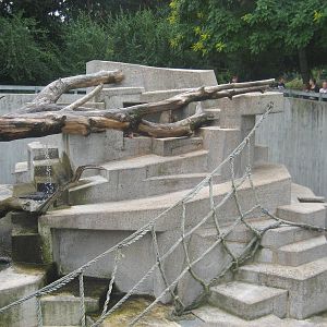 Wilhelma Zoo - Macaque exhibit