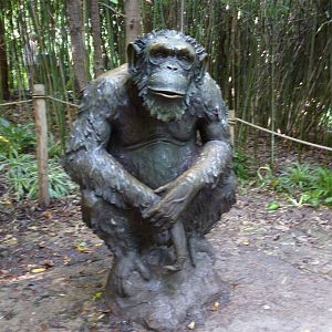 Orangutan/Chimpanzee Exhibit - Chimp Statue