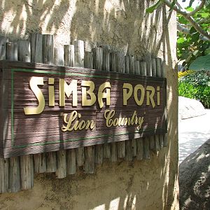 African Lion Exhibit - Sign