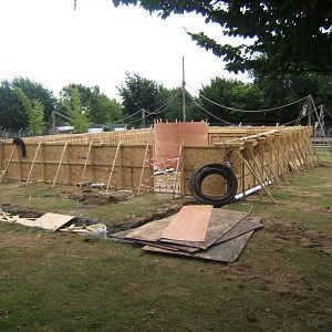 Penguin enclosure under construction
