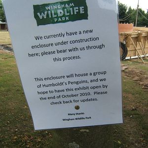 Sign for Penguin enclosure