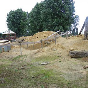Prairie dog enclosure at Wingham Wildlife Park, 15 August 2010