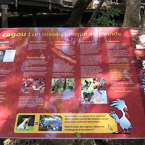 signboard in the walk-through kagu pen