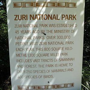 Wild Africa - Zuri National Park Sign
