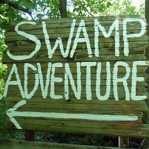 Swamp Adventure Sign - 0.8 Mile Nature Walk