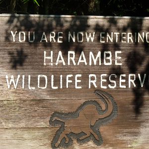 HARAMBER WILDLIFE RESERVE Sign