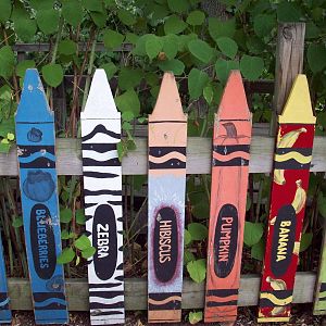 Crayola Crayon Fence in Children's Zoo