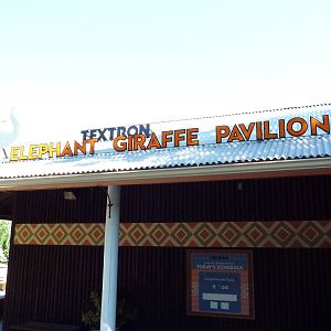 Masai Giraffe/African Elephant Barn Sign