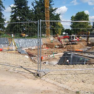 View of the construction site for the new Ape House