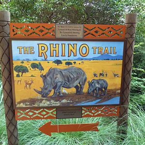 White Rhino Exhibit - Sign