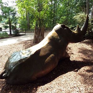 White Rhino Statue