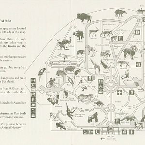 Melbourne Zoo map 1993