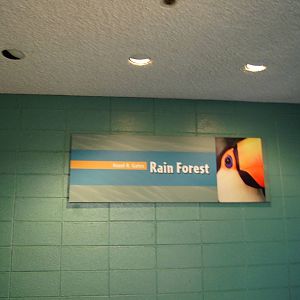 Rain Forest Exhibit Entrance Sign