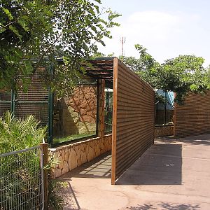 General view to birds enclosures