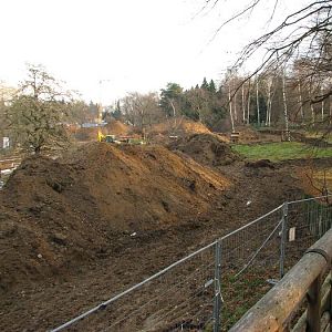 Construction area for new elephant house