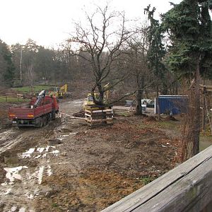 Construction area for new elephant house
