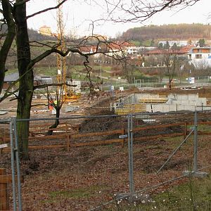 Construction area for new hippo house
