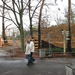 Construction area for new hippo house