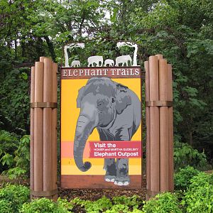 National Zoo 2010 - Signage in Elephant Trails