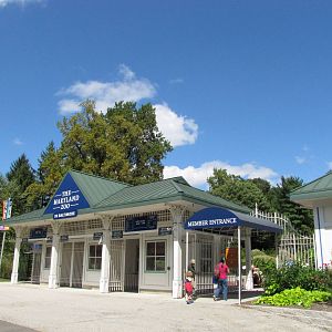 Baltimore Zoo - Main Gate outside and seen from the left