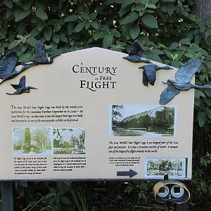 Saint Louis Zoo 2010 - 1904 Worlds Fair Flight Cage signage