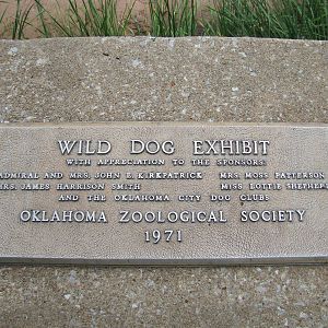Oklahoma City Zoo 2010 - Wild Dog Exhibit label since 1971