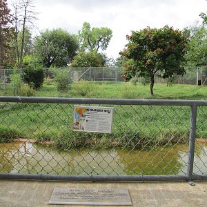 Oklahoma City Zoo 2010 - Front of Mexican Grey Wolf exhibit on Wild Dog Dri