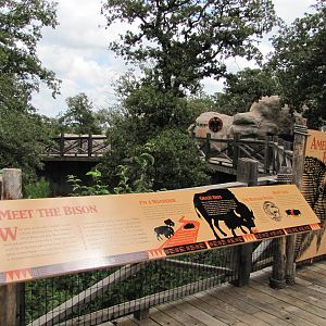 Oklahoma City Zoo 2010 - American Bison signage in Oklahoma Trails