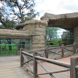 Oklahoma City Zoo 2010 - Front of Black Bear exhibit in Oklahoma Trails
