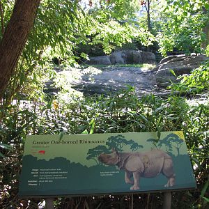Bronx Zoo 2010 - Indian Rhinoceros exhibit at Zoo Center on historic Astor