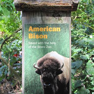 Bronx Zoo 2010 - Bison Range sign
