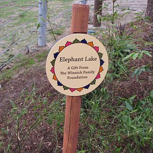 Elephant Lake Signage - Elephants of Cambodia