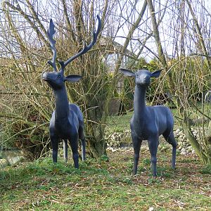 Deer statues at Blackbrook Zoo, 13 November 2010