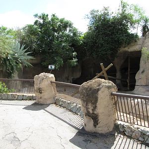 Gladys Porter Zoo 2010 - Front of first Malayan Sun Bear exhibit