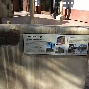 African Forest - French colonial architecture sign