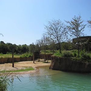 Dallas Zoo 2010 - Part of the African Elephant exhibit in Giants of the Sav