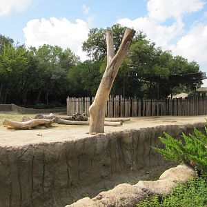 Fort Worth Zoo 2010 - Right side of the Asiatic Elephant exhibit in Asian F